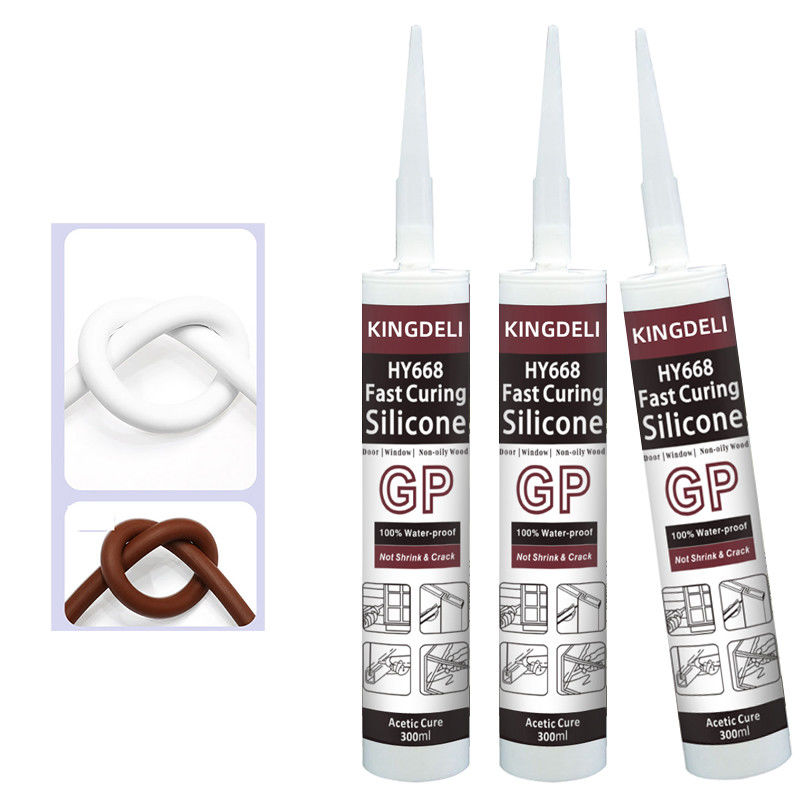 Prenda impermeable acética coloreada curación del pegamento del sellante del silicón para la ventana