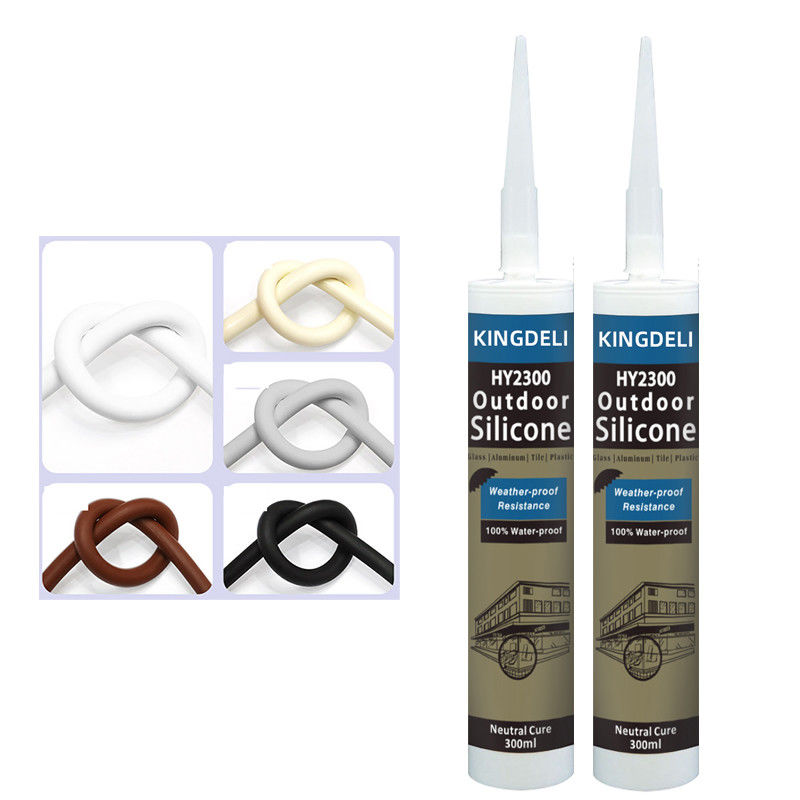 Pegamento de cristal neutral del silicón de la puerta con Grey Black White Color