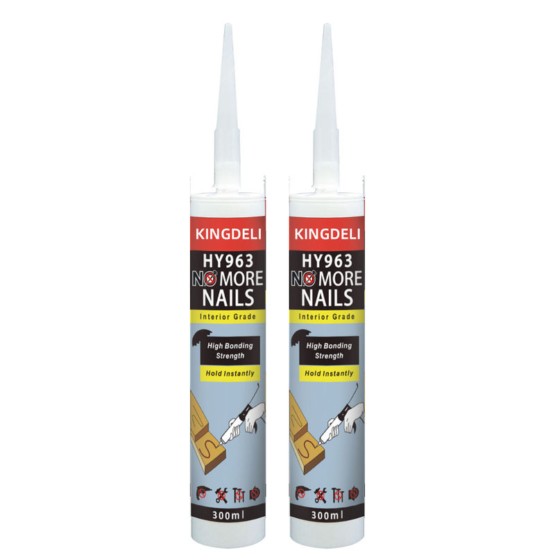 Alto pegamento de la tachuela del color crema, pegamento del silicón para resistente de humedad de madera