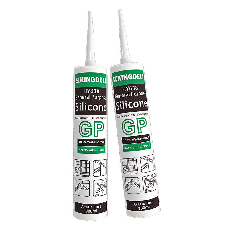280 ml sellador de silicona acética GP RTV pegamento de vidrio impermeable sellador de construcción para piedra